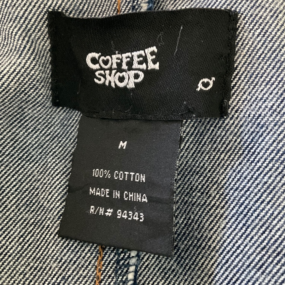 Y2K Denim Blazer dark wash seamed fitted western modern concert career academia - Picture 3 of 15